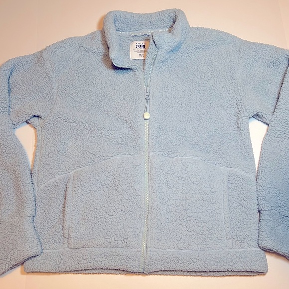 Athleta Girl Sherpa Full Zip Jacket Sweater Blue Size XXL (16) - Picture 1 of 4